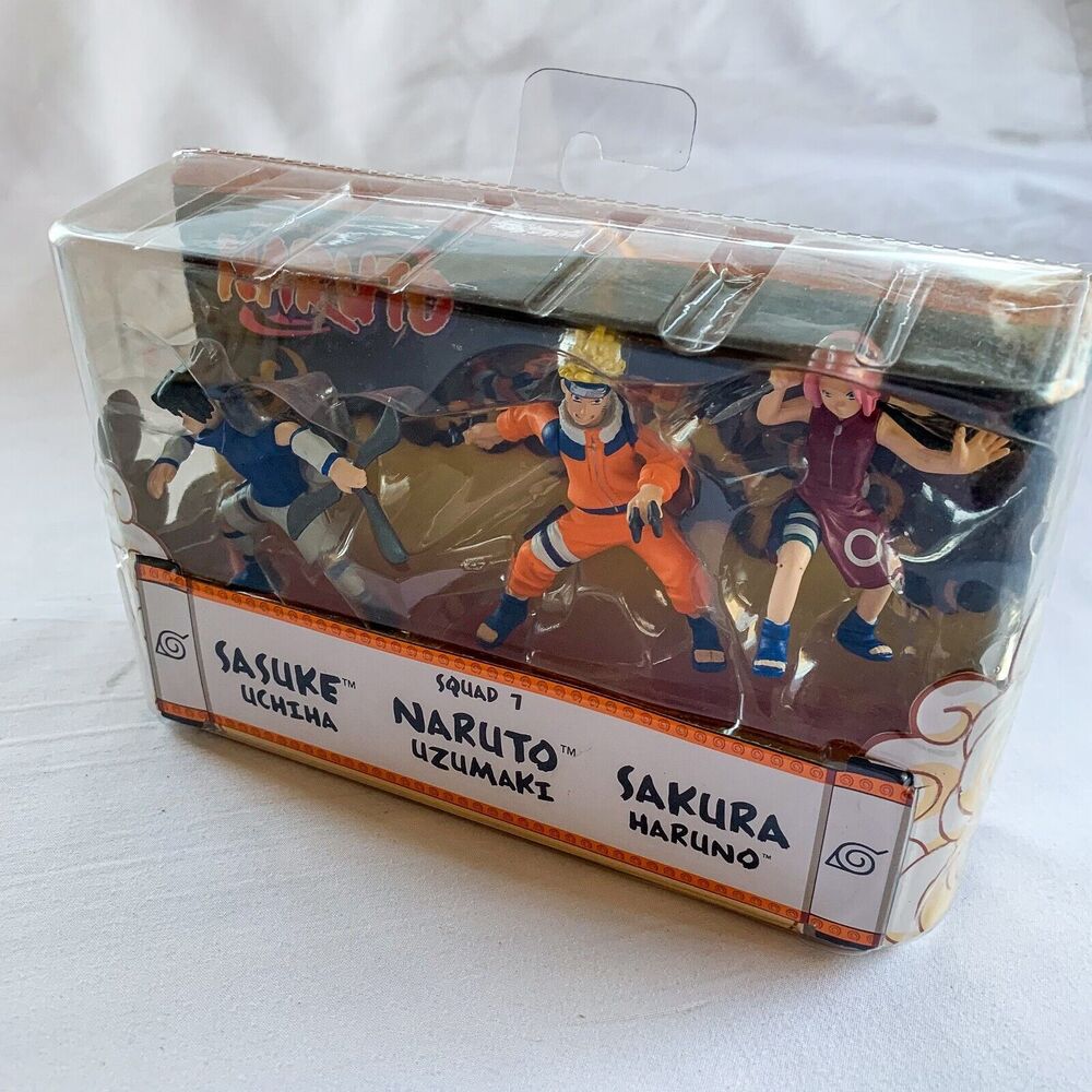 Shonen Jump Naruto Squad 7 Sasuke, Naruto, Sakura  Mattel NEW SEALED PACKAGE